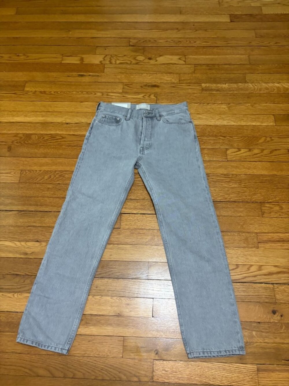 Everlane The Relaxed Straight Jean Womens Size 25 Gray Organic Denim Pants NWT